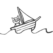 igif of Hako and her friends are lost in the vast ocean